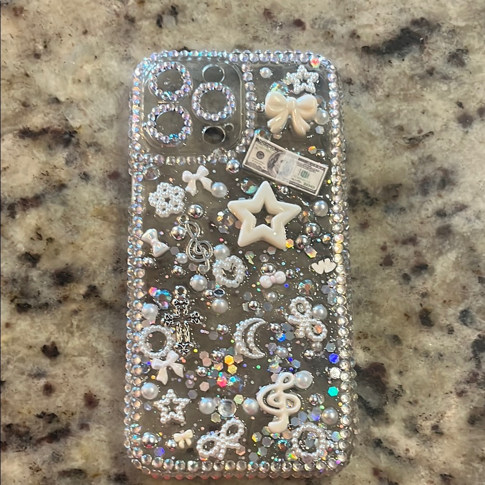 Decorative Silver and White Junk Case